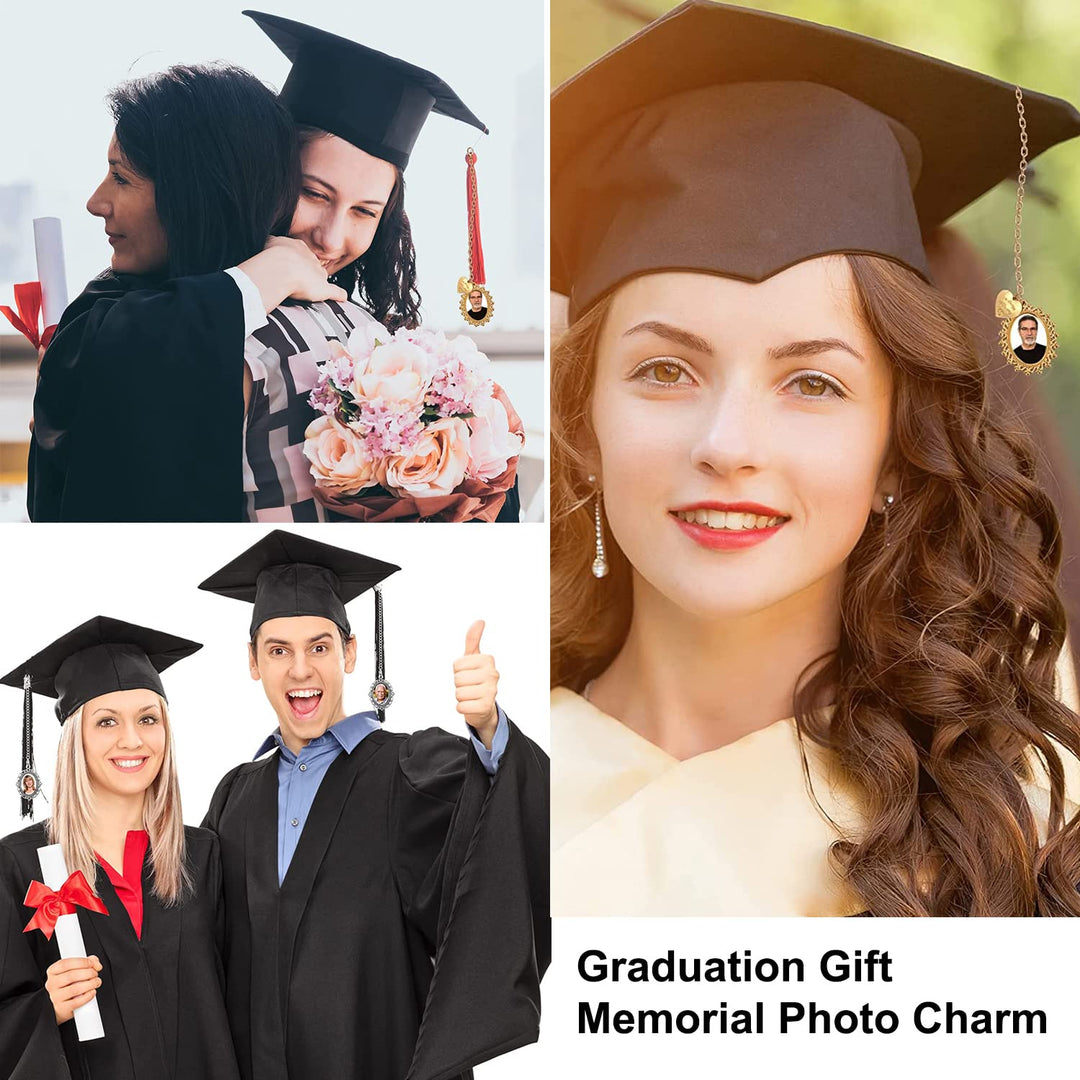 100pcs Bezel Pendant Blanks- 50pcs Drop Pendant Trays Photo Charms Cabochons Blanks with 50pcs Glass Cabochons Clear Dome for Bridal Wedding Bouquet Graduation Cap Jewelry Making