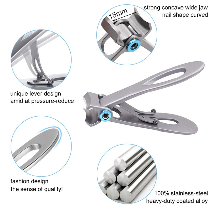 Thick Toenail Clippers, Mens Nail Clippers for Large Big Thick Nail and Toenail Senior Nail Clippers with Easy Grip Rubber Handle for Podiatrist/Ingrown/Seniors/Adult