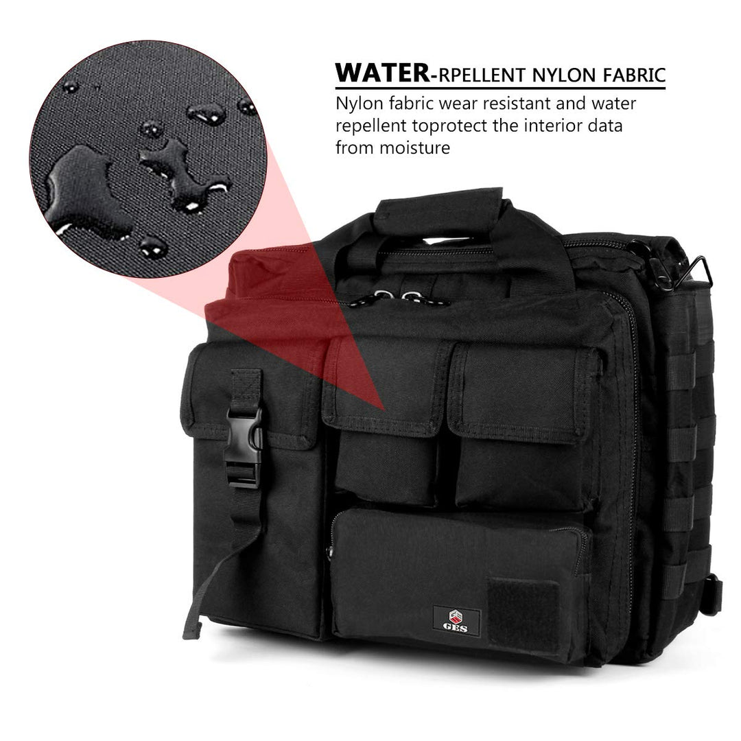 Tactical Briefcase, 15.6 Inch Men's Messenger Bag Military Briefcase for Men