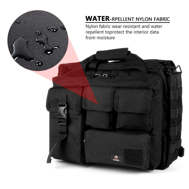 Tactical Briefcase, 15.6 Inch Men's Messenger Bag Military Briefcase for Men