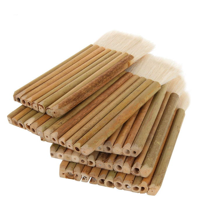 8Pack Hake Brush for Watercolor, Hake Art Paintbrushes, Hake Blender Brushes, Sheep Hair Hake Brushes for Pottery, Bamboo Handle Brushes for Painting, Wash, Dust Cleaning, Ceramic & Pottery Painting
