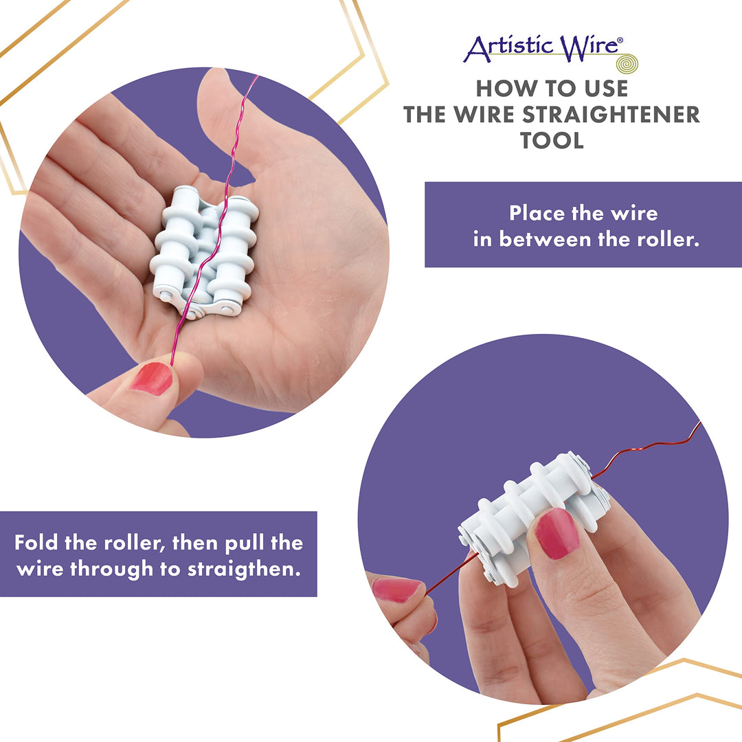 Artistic Wire Tool, Nylon Wire Straightener, 3 Rollers