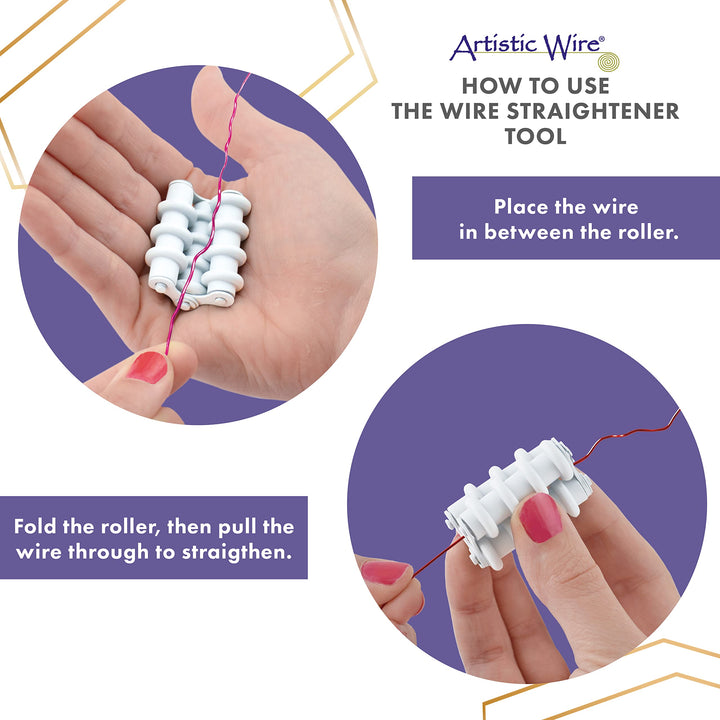 Artistic Wire Tool, Nylon Wire Straightener, 3 Rollers