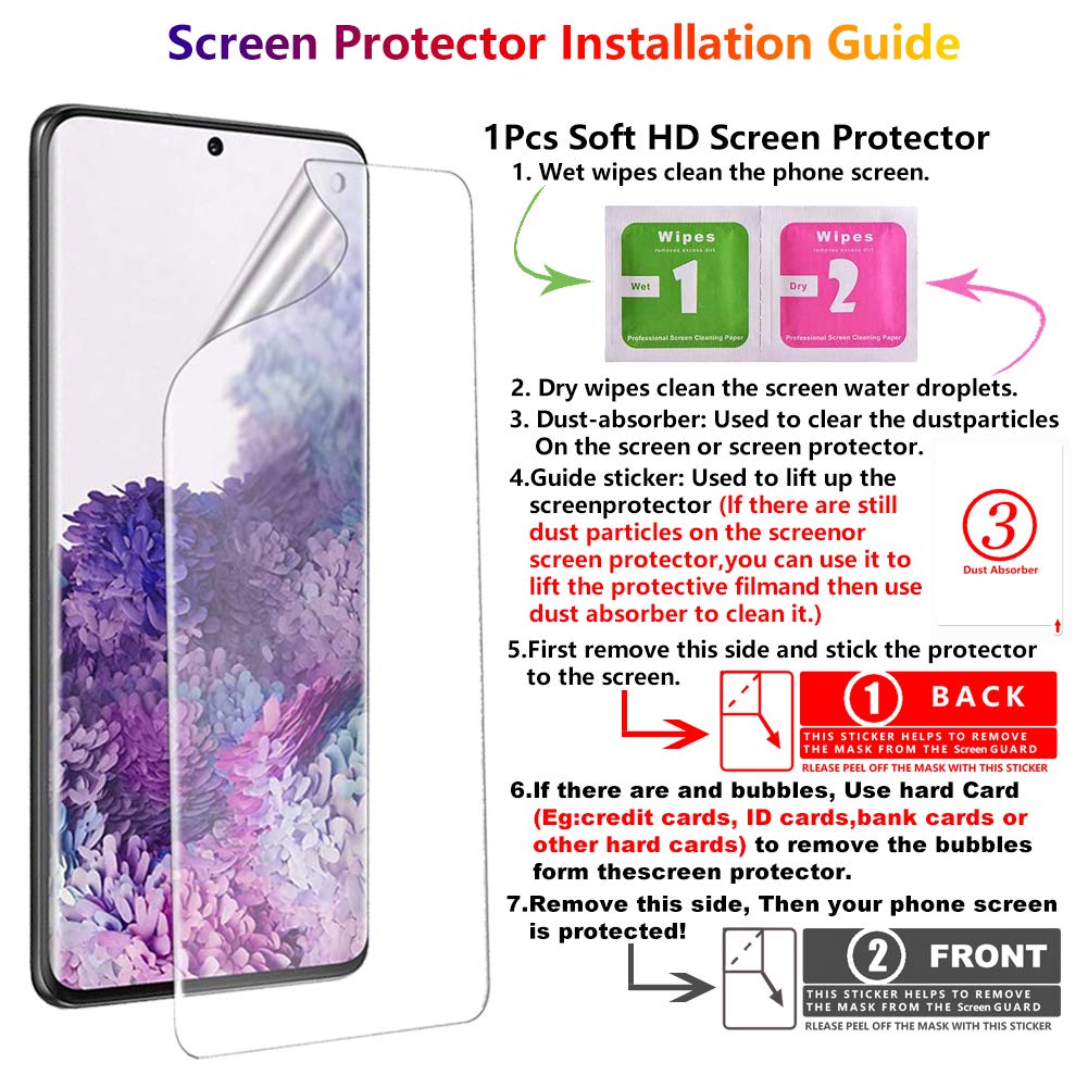 Compatible with Moto G Play 2021 Case,with HD Screen Protector,Shock-Absorption Flexible TPU Bumper Cove Soft Rubber Protective Case for Motorola Moto G Play 2021 (Black Brushed TPU)