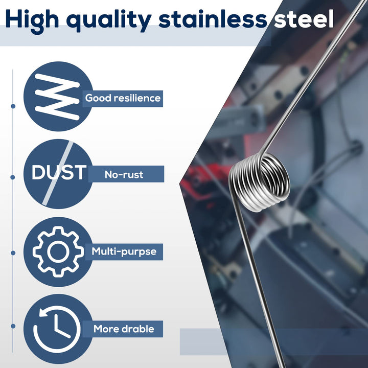 40 Pcs Stainless Steel Tiny Torsion Spring 0.5 Wire Diameter Outside Diameter 4.5 mm Mechanical Small Torsion Spring 120° Deflection Spring Assortment for Repair Woodworking DIY