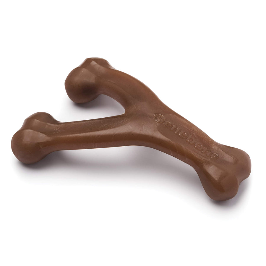 Indestructible Wishbone Dog Chew Toy for Aggressive Chewers, Long Lasting Tough Boredom Breaker for Dogs, Real Peanut Flavour, For Medium Dogs, Made in the USA.
