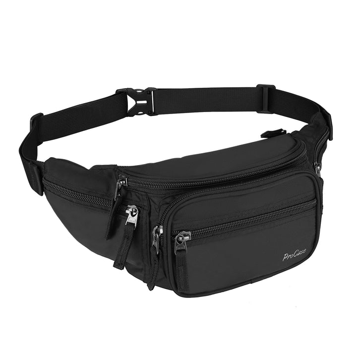 Fanny Pack Waist Packs for Men Women, Waist Bag Hip Pack for Travel Hiking Running Outdoor Sports -Black, M