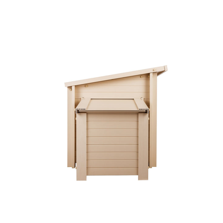® ECOFLEX® Fontana Chicken Coop, Tan - Eco-Friendly Urban Barn for 2-3 Chickens with Nesting Box, Roosting Bars, Easy Assembly, Moisture & Odor Resistant, 10-Year Warranty
