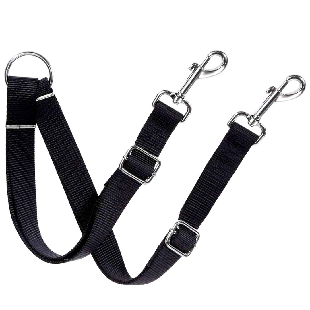 Double Dog Walker Leash, 16-24 Inches in Length, Head Tilt Adjustable, Tin Alloy Snaps, Suitable for Dogs and Puppies