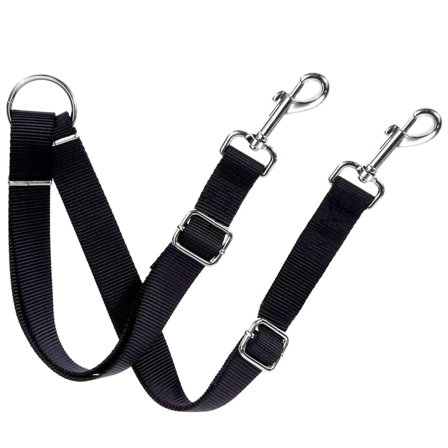 Double Dog Walker Leash, 16-24 Inches in Length, Head Tilt Adjustable, Tin Alloy Snaps, Suitable for Dogs and Puppies