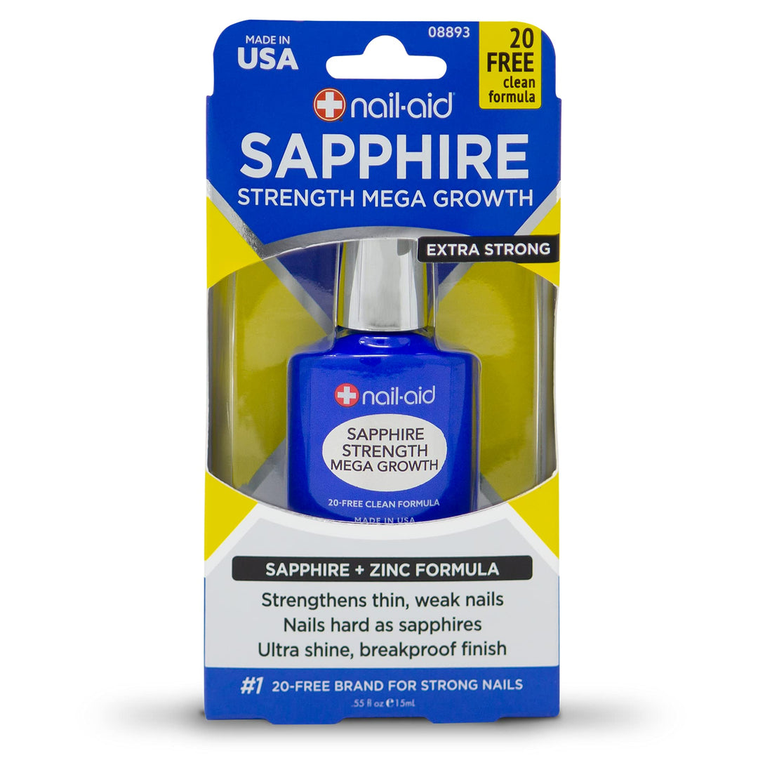 NAIL-AID Sapphire Strength Mega Growth, Clear, 0.55 Fluid Ounce