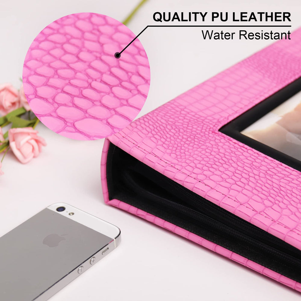 Photo Album for 200 4x6 Photos Leather Cover Extra Large Capacity Picture Book for Wedding Baby Vacation