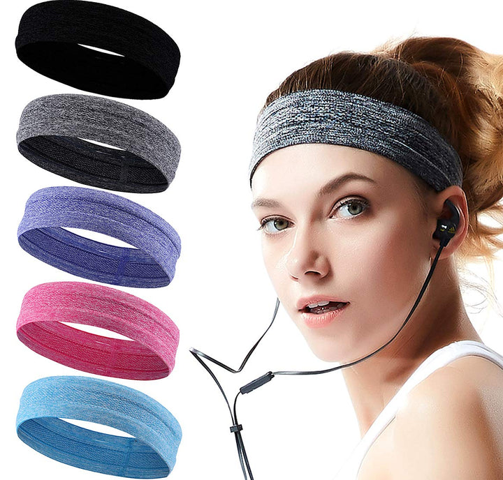 Sweat Band Headbands for Women, Sport Athletic Headband for Yoga Running Sports Travel, Non Slip Workout Headbands,Sweatband for Women Men