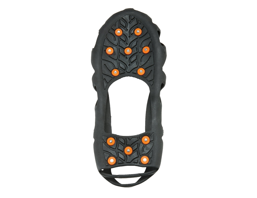 TREX 6304 Performance Traction Cleat Grips Ice and Snow, One-Piece Easily Attaches Over Shoe/Boot with Carbon Steel Spikes to Provide Anti-Slip Solution, Large,Black