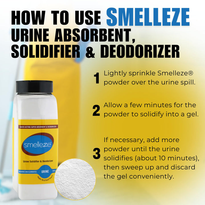 Smelleze Urine Solidifier & Deodorizer Granules: 2.5 lb.
