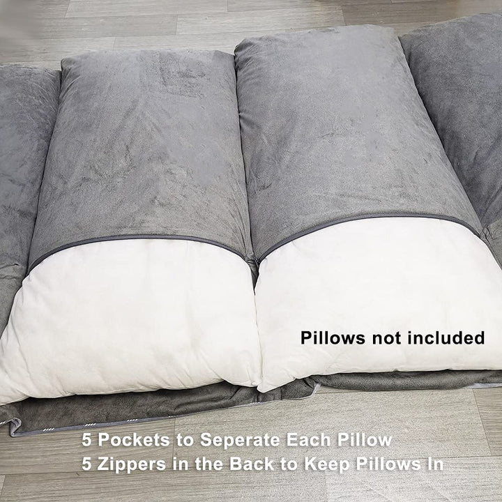 Floor Lounger Pillow casing for boy Girl, Soft Minky Plush, Cover/Sleeve Only! Perfect Reading and Watching TV Cushion - Excellent for Sleepovers, Queen Size;