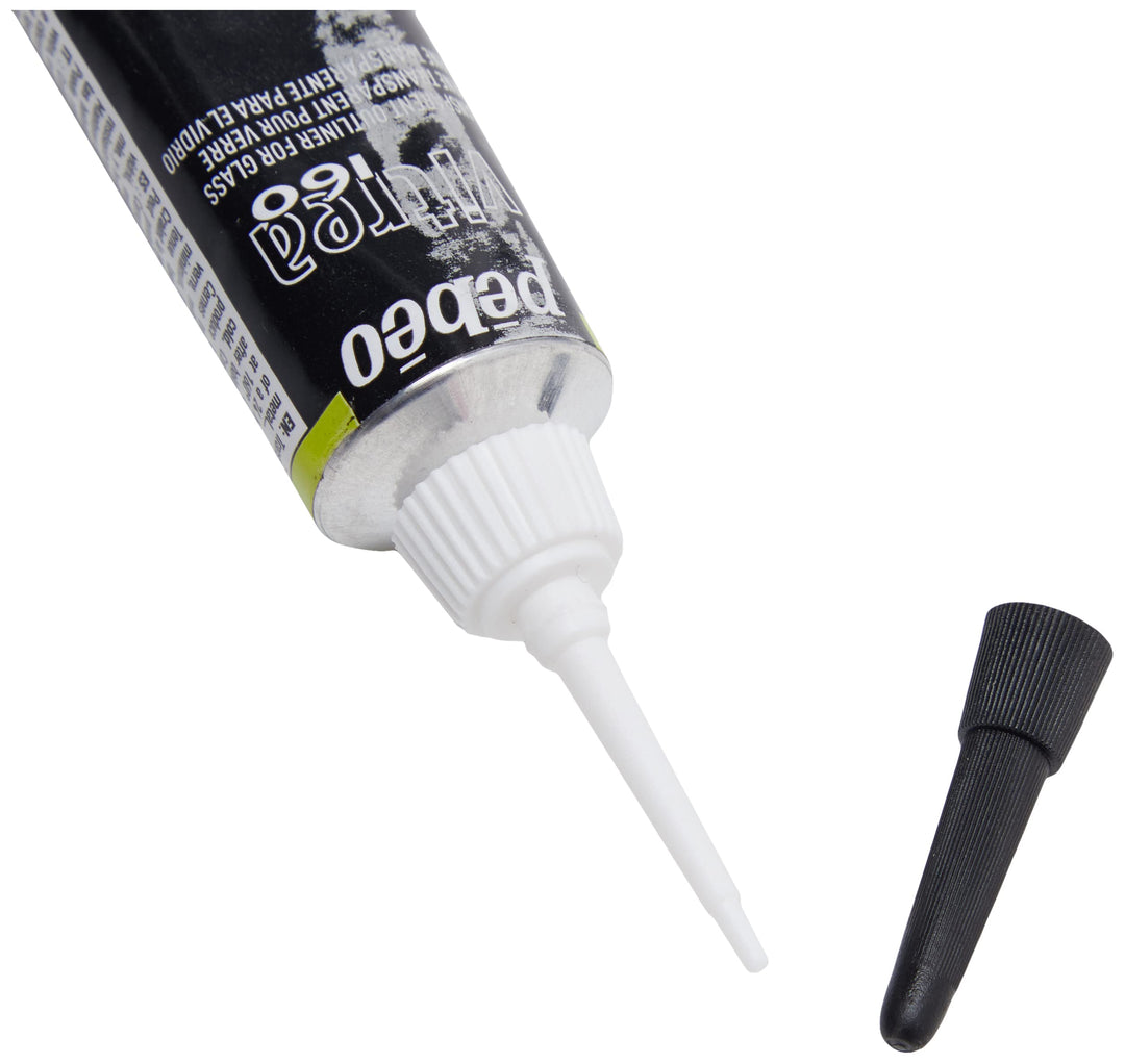 Vitrea 160 Glass Paint Outliner, 0.67 Fl Oz (Pack of 1), Ink Black, 066