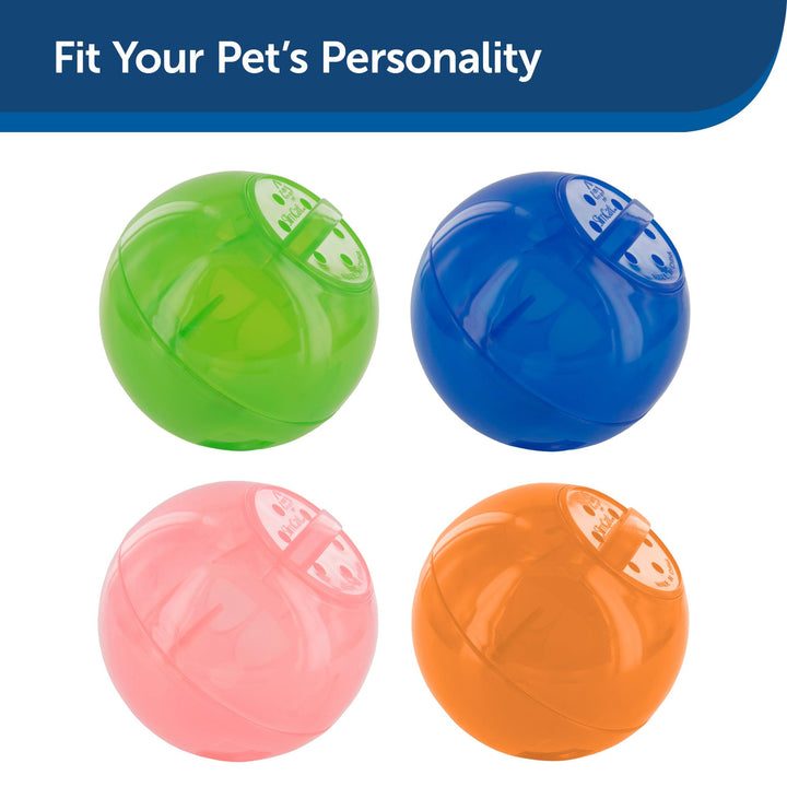 Slimcat Feeder Ball - Interactive Game for Your Cat - Fill with Food and Treats - Orange