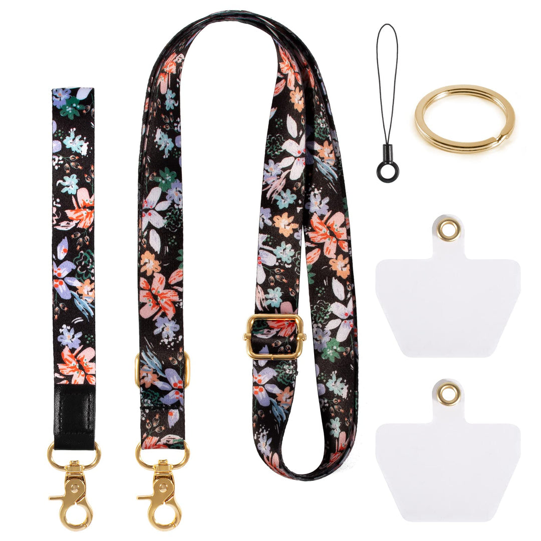 Cell Phone Lanyard, Phone Lanyard Crossbody, Wrist Strap, lanyards for Keys, Universal Adjustable Shoulder Neck Straps for iPhone Case ID Badges