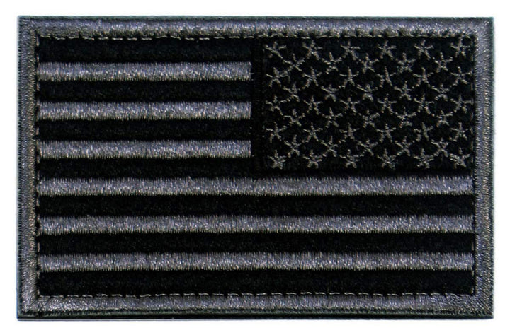 Tactical Patches of USA US American Flag Reverse, with Hook and Loop for Backpacks Caps Hats Jackets Pants, Military Army Uniform Emblems, Size 3x2 Inches
