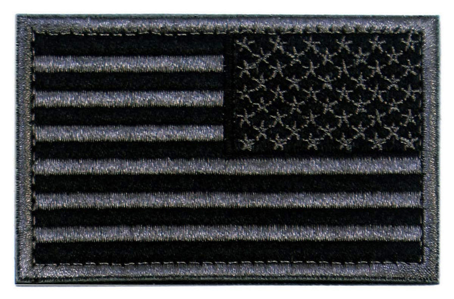 Tactical Patches of USA US American Flag Reverse, with Hook and Loop for Backpacks Caps Hats Jackets Pants, Military Army Uniform Emblems, Size 3x2 Inches