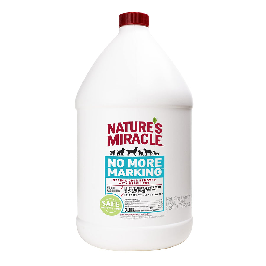 Nature’s Miracle No More Marking Stain And Odor Remover With Repellent, Helps Discourage Repetitive Pet Marking, 1 Gallon
