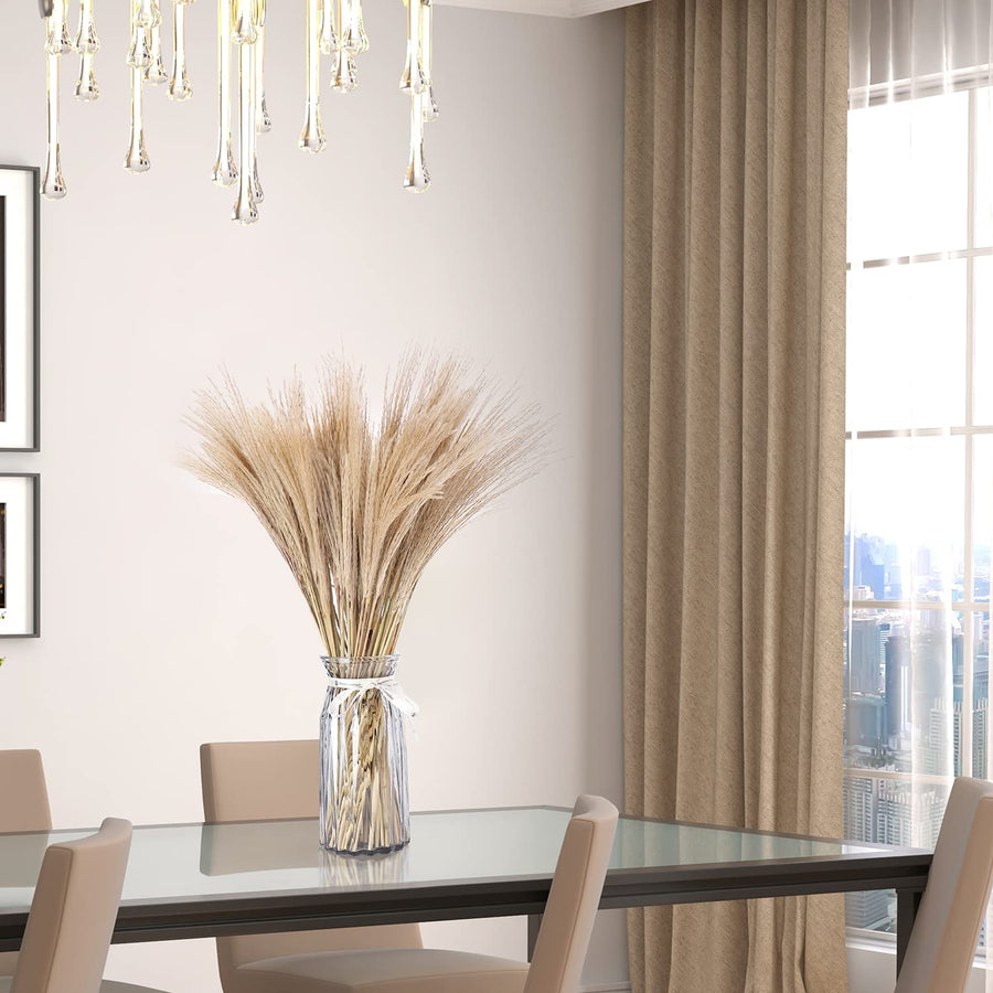 OSWL Nature Dried Pampas Grass Decorations - Natural Phragmites Dried Flowers DIY Home Decor Grass Suitable for Home Decoration Flower Bouquet Props Home Party Wedding Decor 100 Pcs, 27.5IN