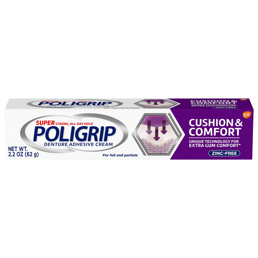 Cushion & Comfort, Denture and Partials Adhesive Cream, 2.2 Ounces