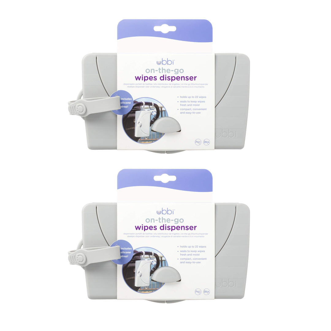 On-The-Go Baby Wipes Dispenser, Portable Wipes Container for Travel, Diaper Bag Accessory Must Have for Newborns, Reusable Wipes Holder, Sage Green