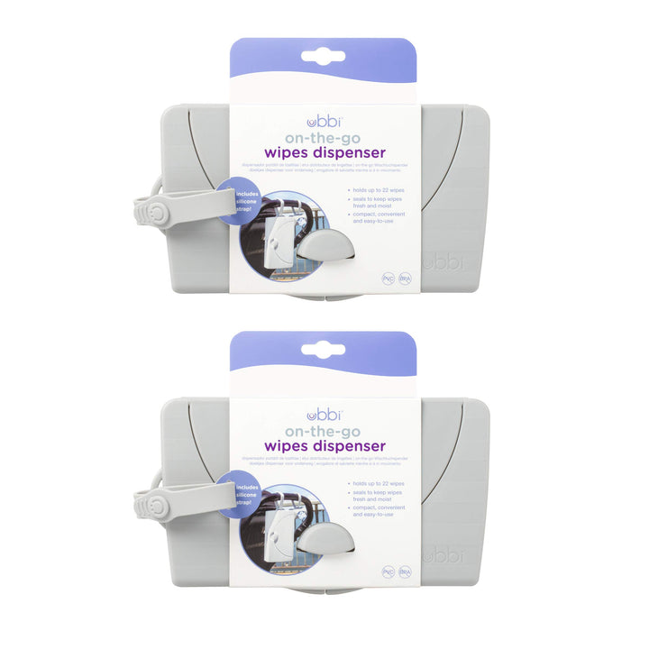 On-The-Go Baby Wipes Dispenser, Portable Wipes Container for Travel, Diaper Bag Accessory Must Have for Newborns, Reusable Wipes Holder, Sage Green