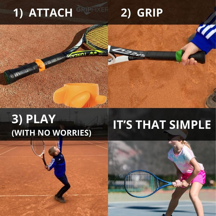 Tennis | Ensures The Correct Grip | The Ultimate Training Equipment & Teaching aid | Danish Innovation | Medium-Right