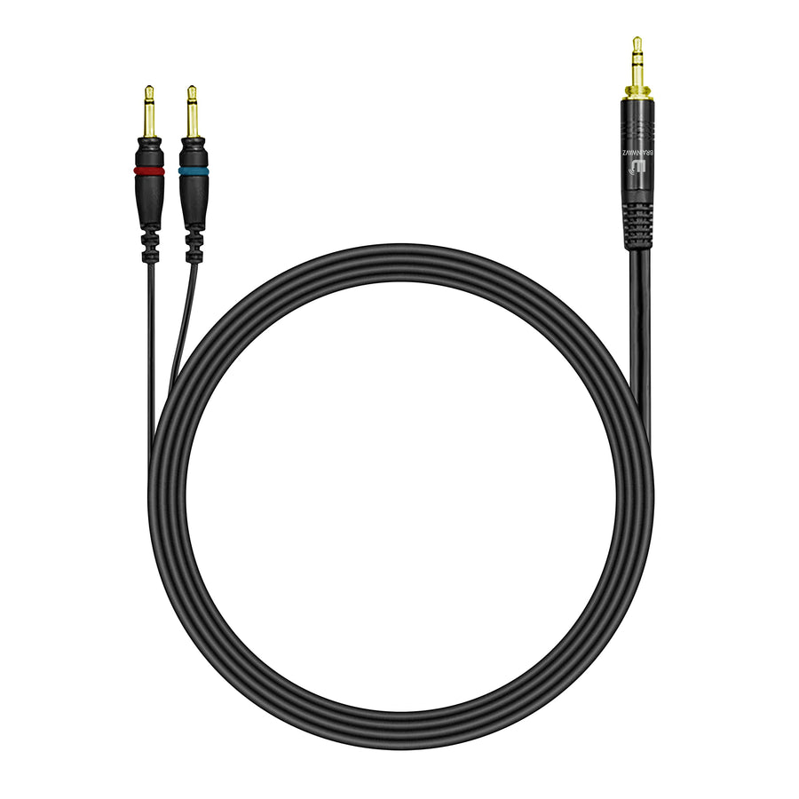 Replacement Headphone Audio Cable - 1.3 Meters - for Use HM5, NVX XPT100, Lindy HF100, HF110, Fischer Audio FA-003, Monoprice HR-5, HR-5C - (Black