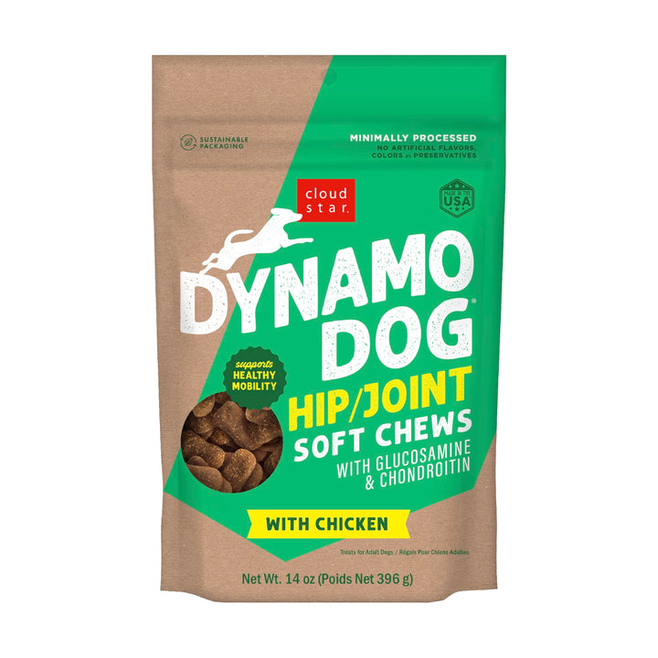 Dynamo Dog Hip & Joint Soft Chew Treats Chicken Formula - Grain Free - 14 oz (20132)
