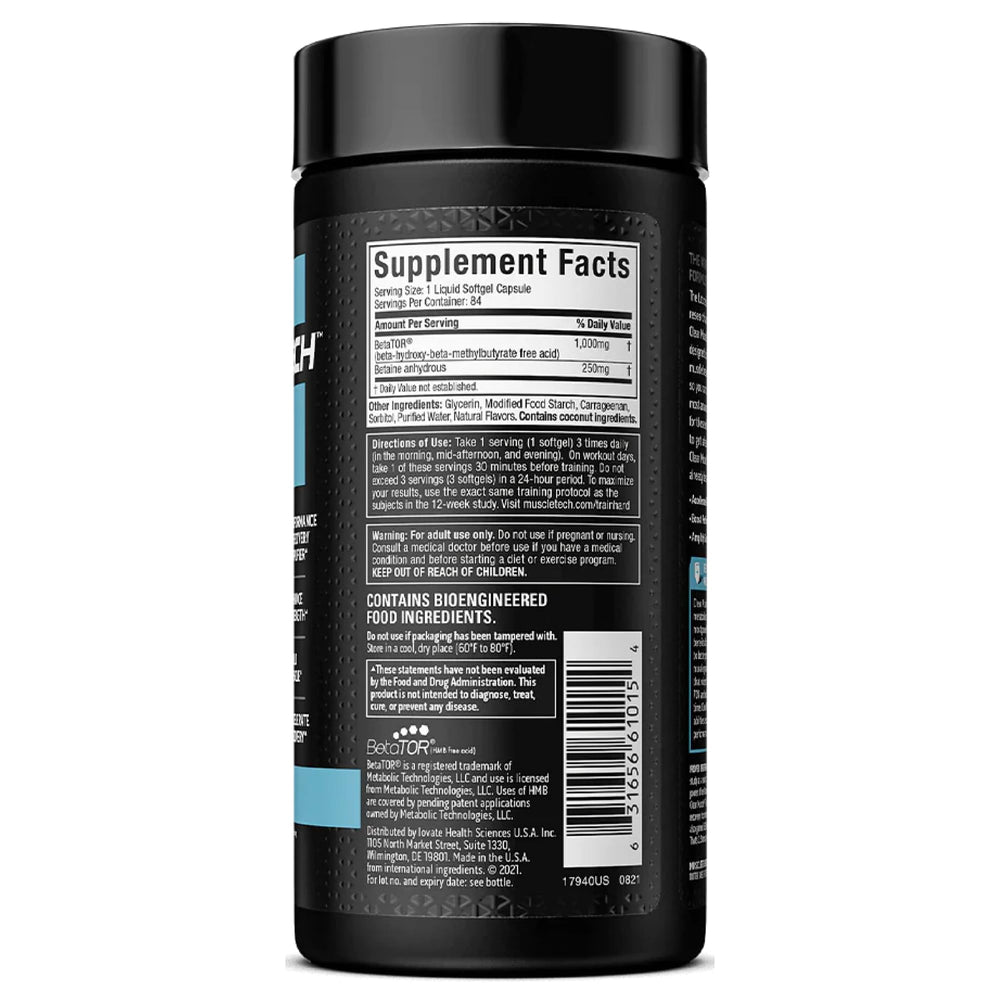 Muscletech HMB Supplements 1000mg, Clear Muscle (42 Liquid Softgels) - Highest Grade HMB for Lean Muscle & Recovery - HMB Free Acid Muscle Supplement - Help Decrease Muscle Breakdown
