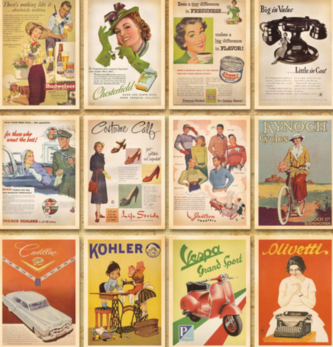 64 Pcs 2 Set Vintage Retro Old Travel Postcards for Worth Collecting, Collectable Vintage Postcards Bulk Pack
