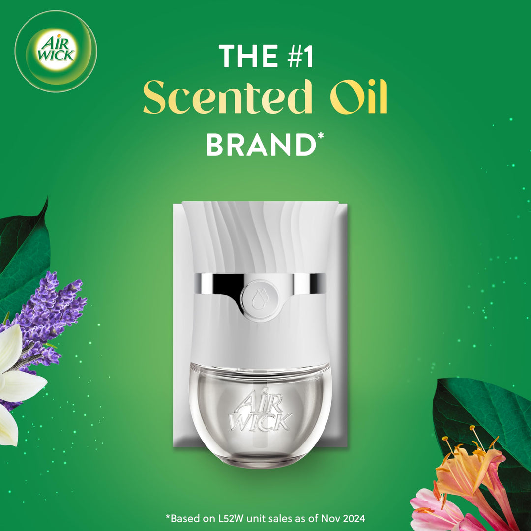 Scented Oil Refill Plug in Air Freshener Essential Oils, Lavender & Chamomile, 5 Refills, 3.38oz