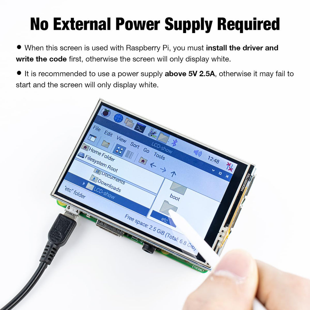 3.5 Inch 480x320 Touch Screen TFT LCD SPI Display Panel for Raspberry Pi A, B, A+, B+, 2B, 3B, 3B+,4B,5