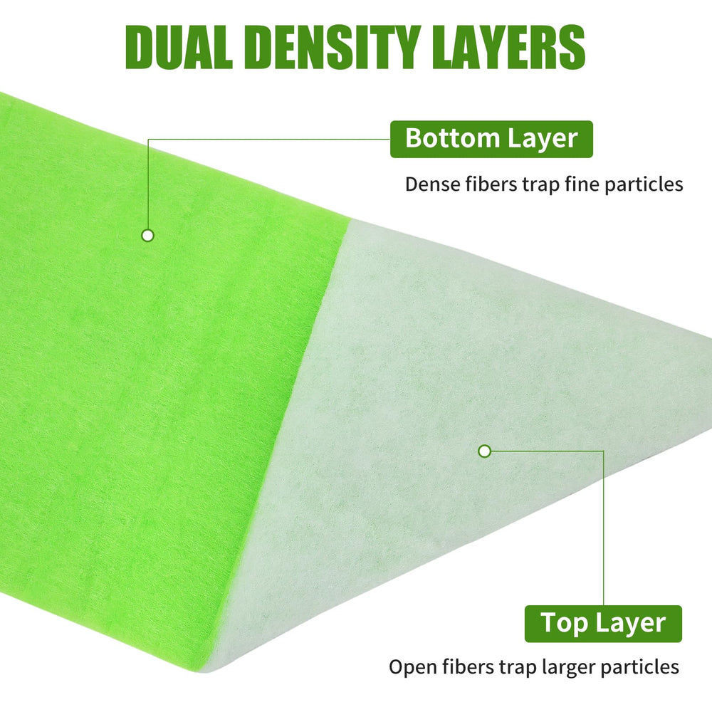 Aquarium Filter Media Pad Dual Density Bonded Filter Floss Roll Cut to Fit for Fish Tank Canister Filter 72 x 12” x 3/4-1”