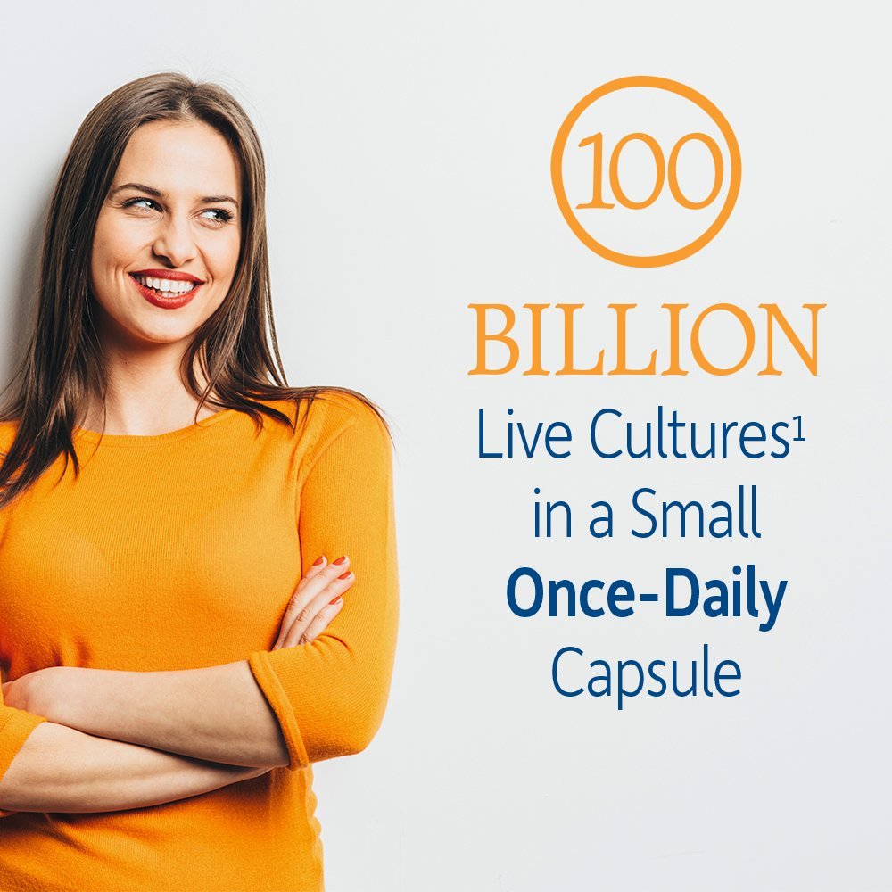 Raw Probiotics - 100 Billion CFU, Shelf Stable, 30 Capsules - For Men and Women, Digestive Enzymes, Clinically Studied Strains -