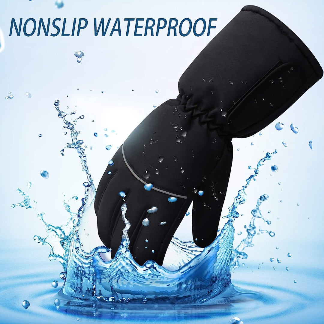 Winter Rechargeable Electric Warm Heated Gloves Men Women Battery Powered Heating Gloves,Waterproof Touchscreen Thermal Insulated Heated Gloves for Winter Sports Outdoors Climbing Hiking Hand Warmer