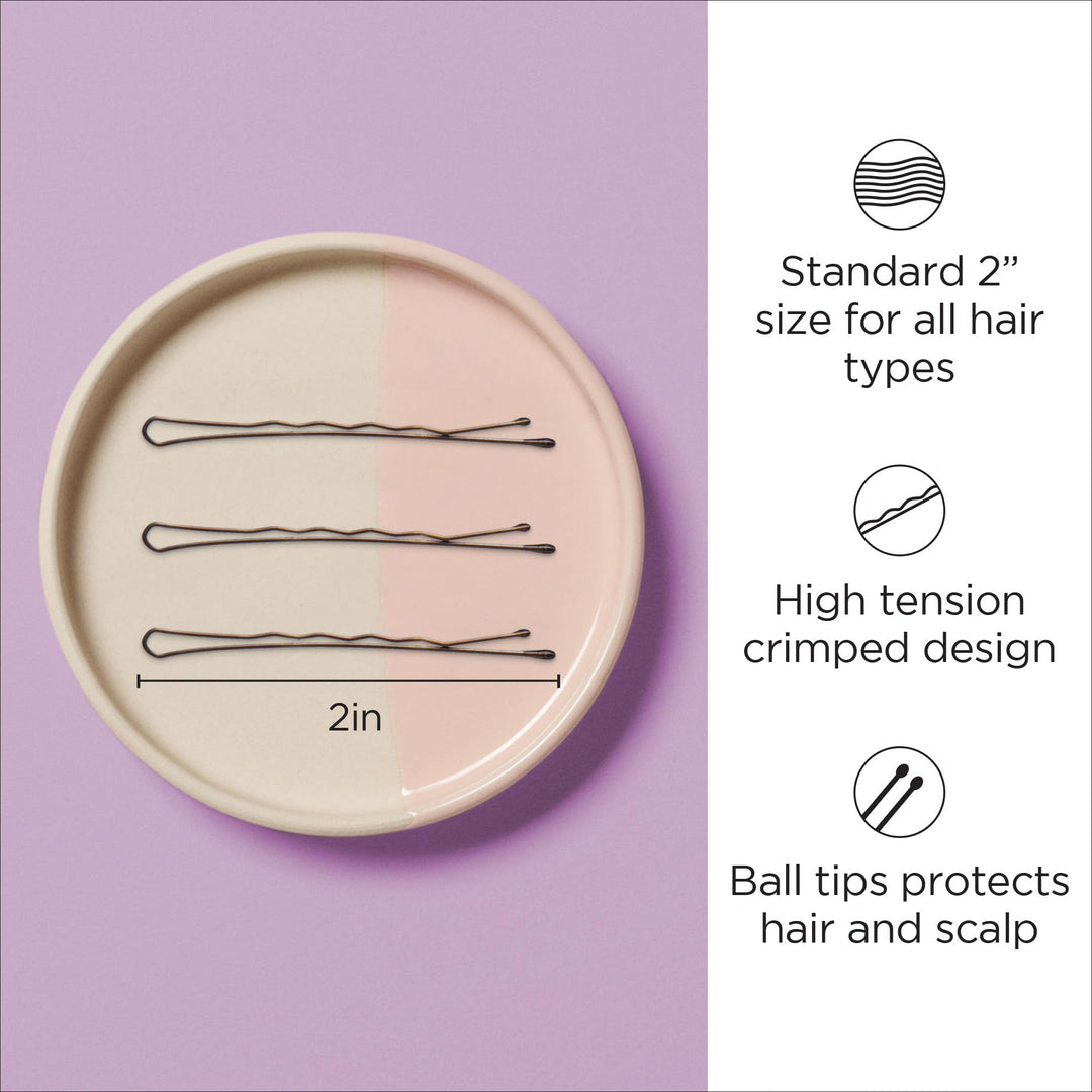 Bobby Pins, 2 Bronze, Brown, One Pound Box (Approximately 742 Pins) : Bronze
