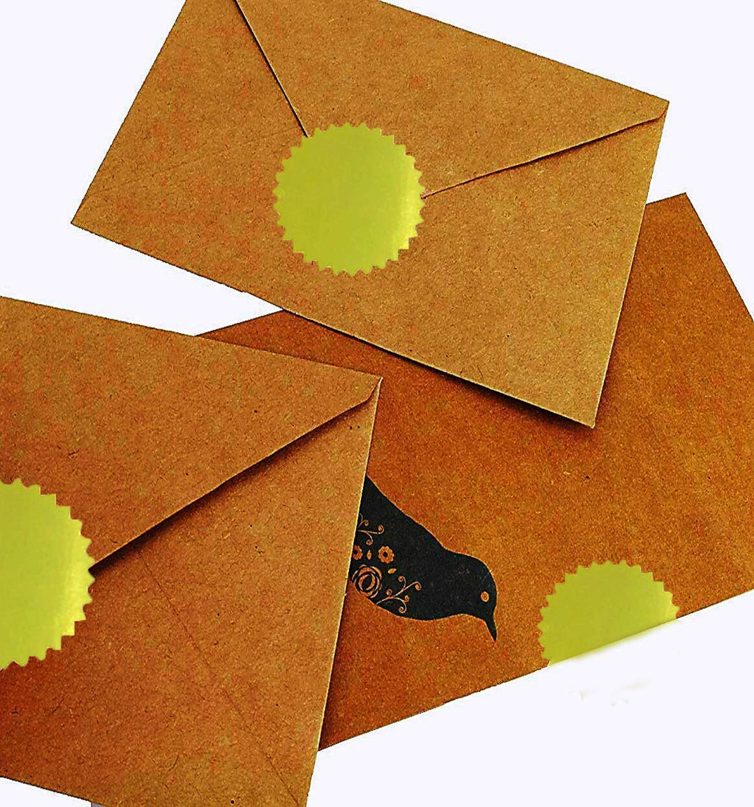 Remarkable Gold Certificate Embossing Seal Label - 1.5 Inch Gold Foil Sticker Envelope Package Serrated Edge Self-Adhesive Stickers – 180 Labels Per Pack