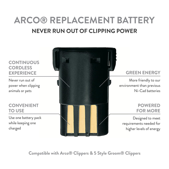 Professional Animal Arco Pet Clipper Replacement NiMH Battery (0114-300)