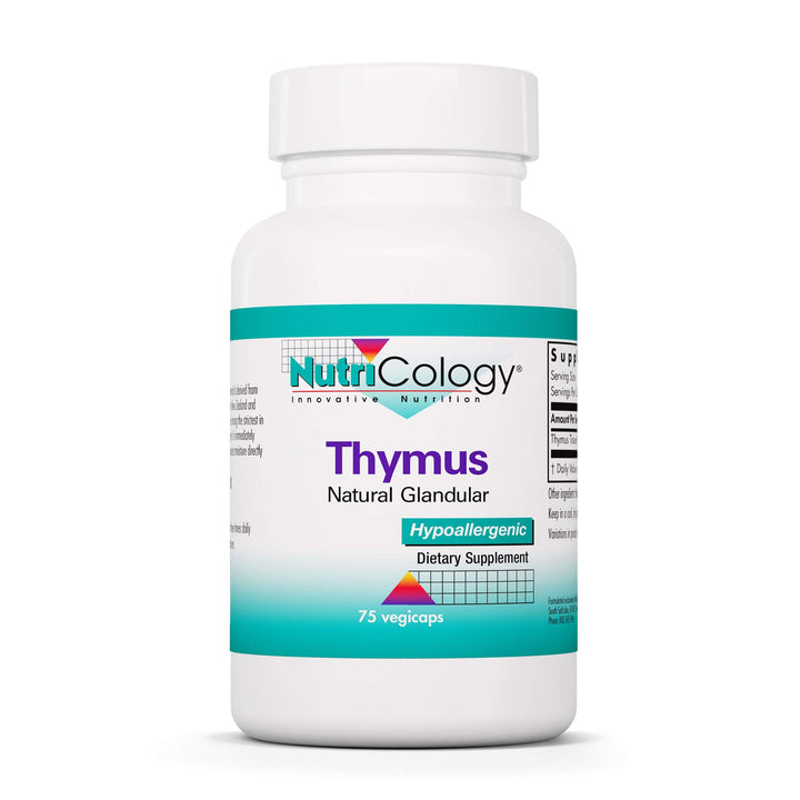 Thymus Supplement - Thymus Tissue, Glandular Extract, 1000mg Raw Thymus Glandular, Ovine, Lyophilized, Hypoallergenic - 75 Count