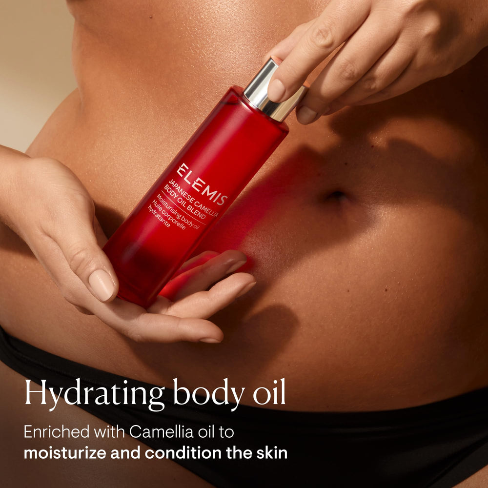 Japanese Camellia Body Oil Blend | Luxuriously Lightweight Body Oil Nourishes, Conditions, and Softens Pregnant and Postpartum Skin | 100 mL