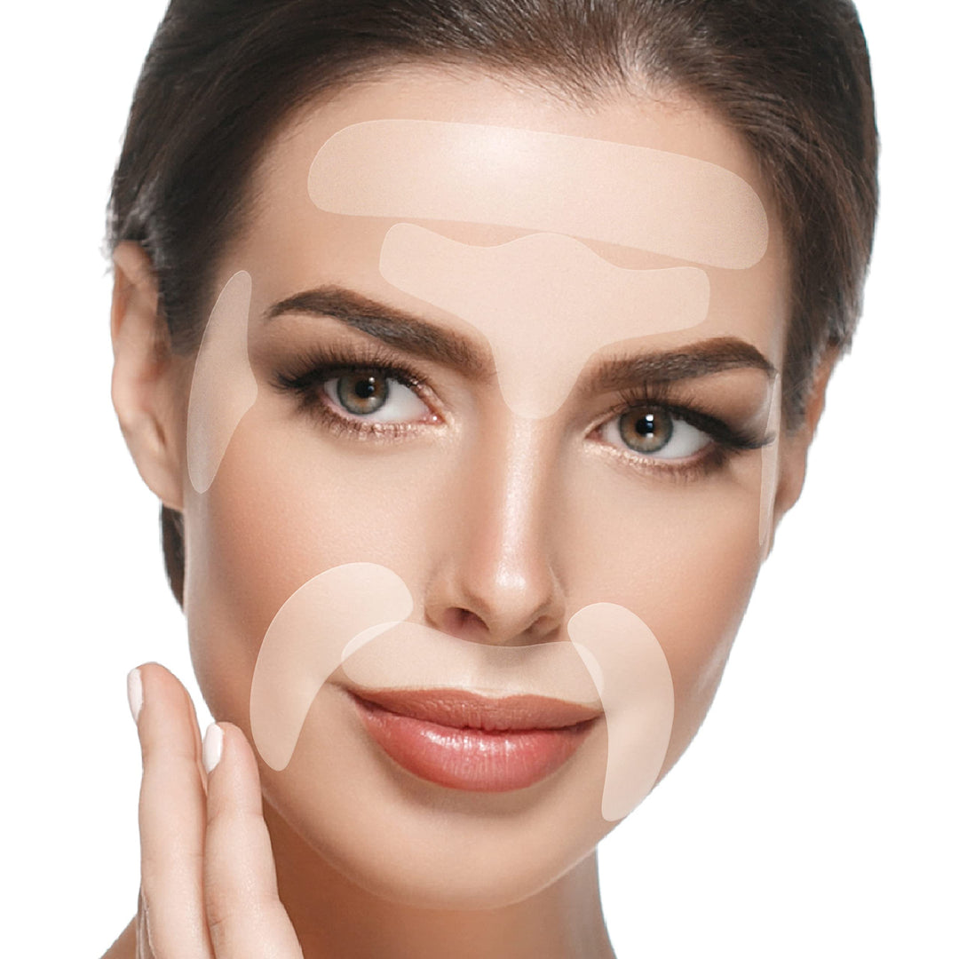 Face & Forehead Wrinkle Patches - Anti Wrinkle Facial Patches to Smooth Eye, Mouth, Forehead Wrinkles - Non-Silicone Face Tape for Fine Wrinkles between Eyes & Face - Patches (30 day supply)