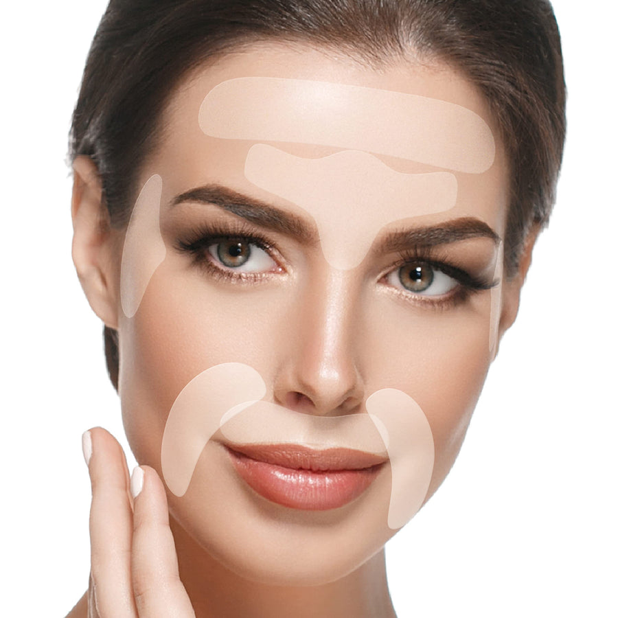 Face & Forehead Wrinkle Patches - Anti Wrinkle Facial Patches to Smooth Eye, Mouth, Forehead Wrinkles - Non-Silicone Face Tape for Fine Wrinkles between Eyes & Face - Patches (30 day supply)