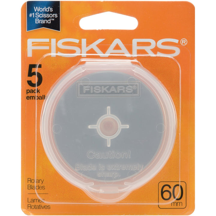 193730-1004 Straight Rotary Replacement Blades, 60mm, 5 Pack , Silver
