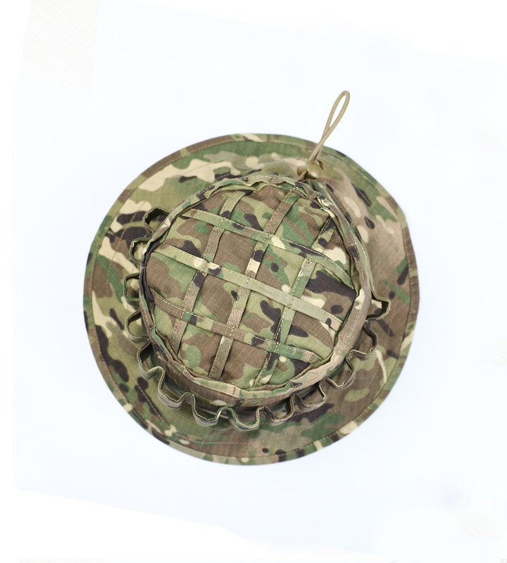 Boonie Hat Military Camo Cap Hunter Sniper Ghillie Bucket Hats Adjustable Jungle Bush Hat (Multi Camo)