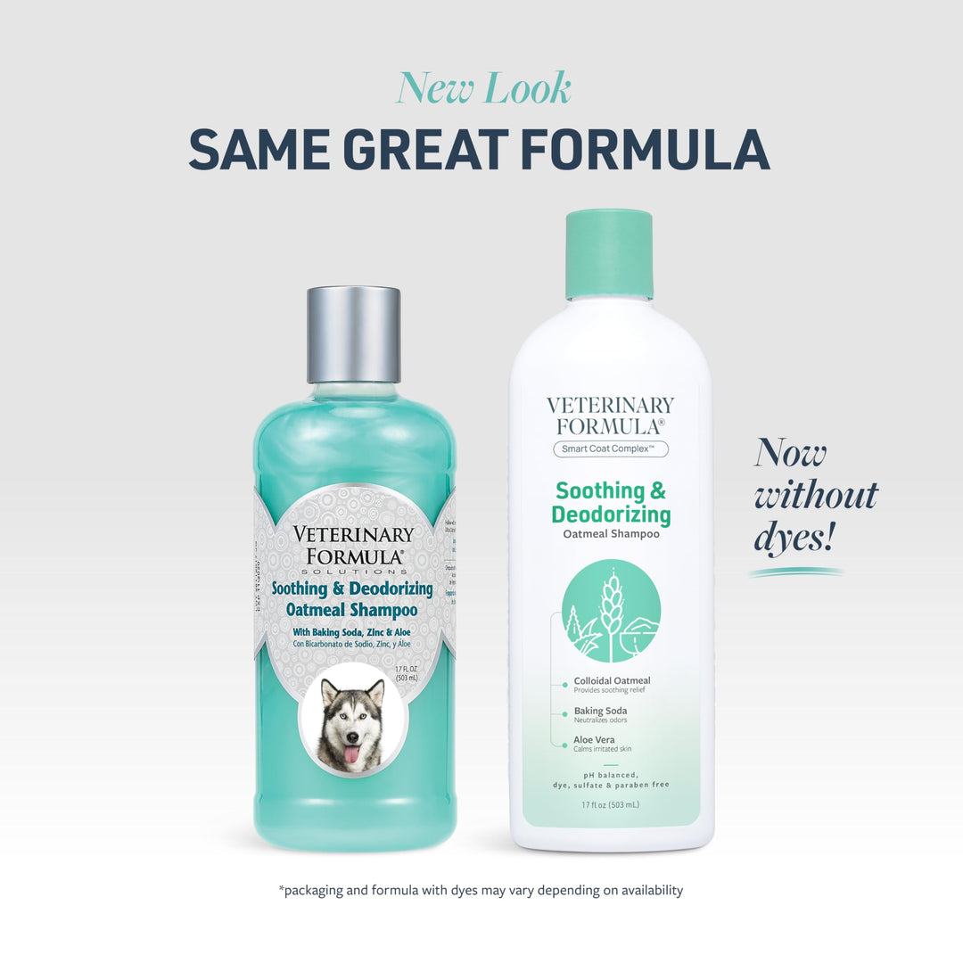 Smart Coat Complex Soothing and Deodorizing Oatmeal Shampoo for Dogs, 17 Fl oz – Baking Soda Eliminates Odors, Aloe Vera & Oatmeal Cleanse and Hydrate Skin – Long-Lasting Fragrance